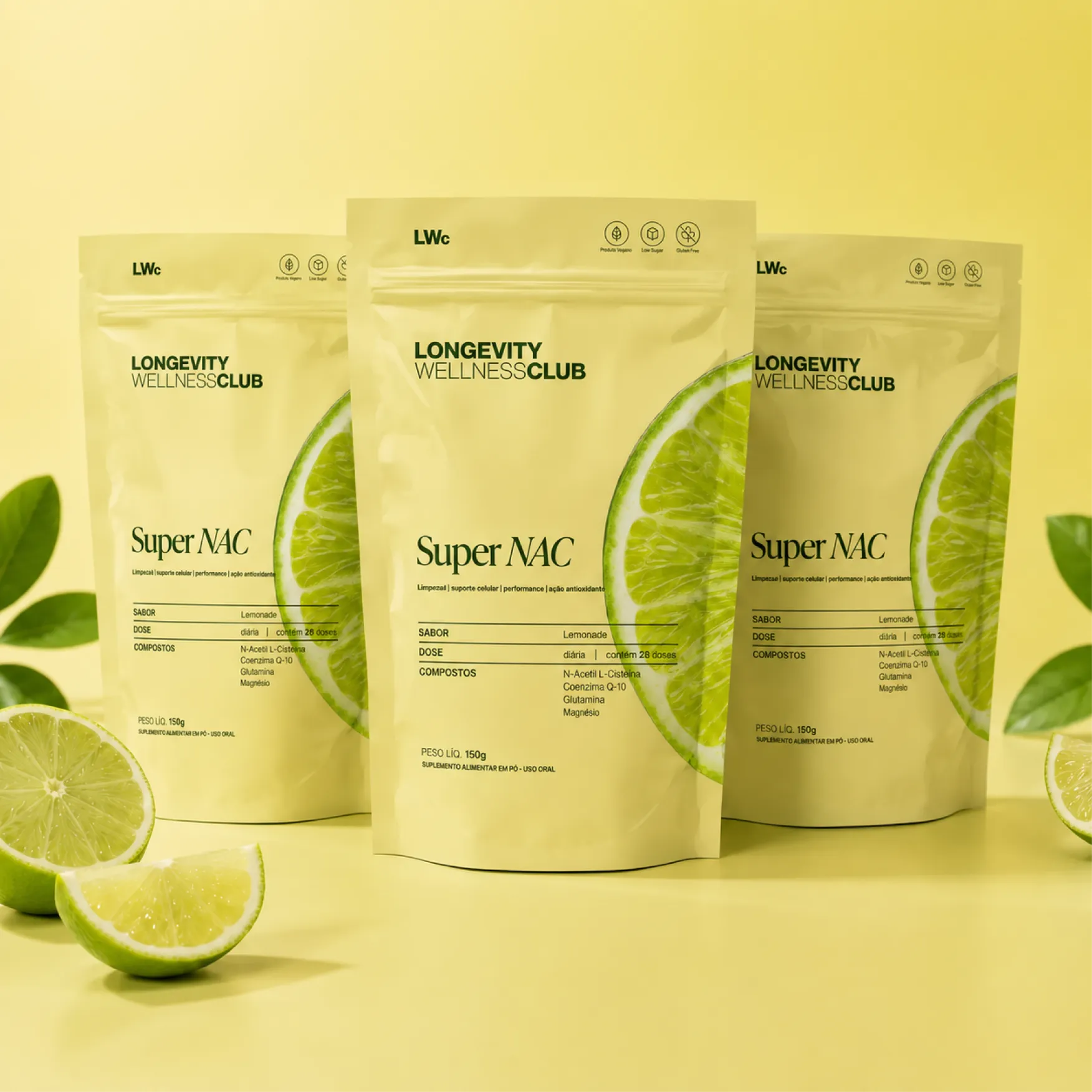 Kit com 3 pouches de Super NAC