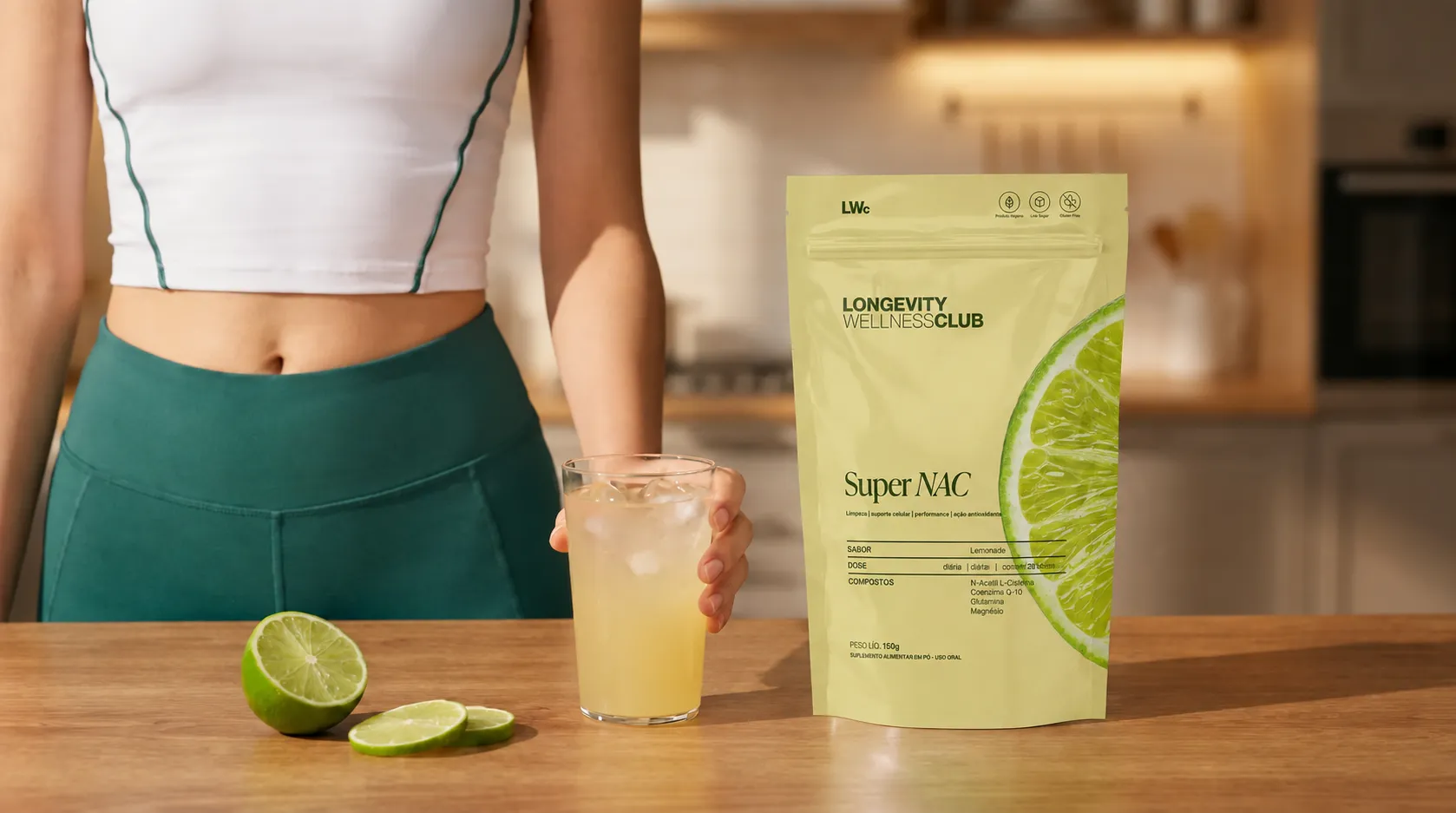 Super NAC e drink lemonade integrados a uma rotina de bem-estar